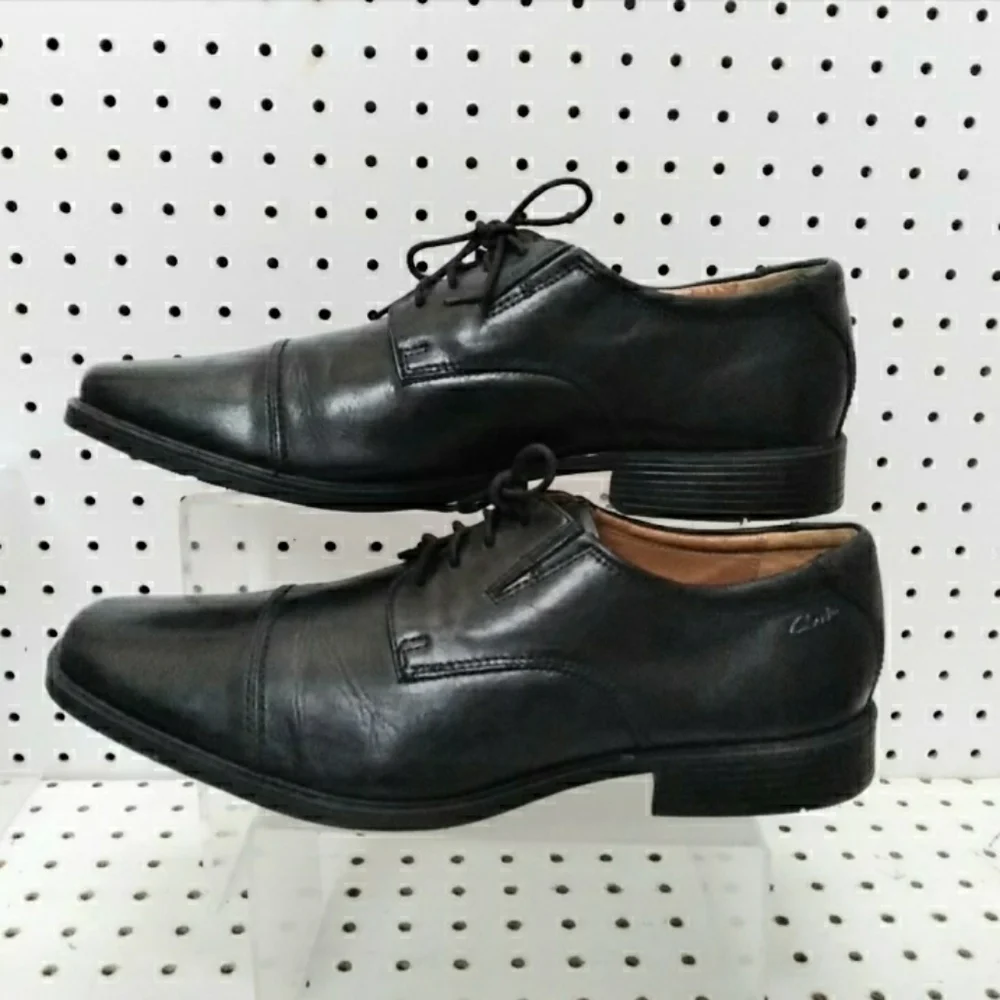 Clarks | Black Shoes | Men's Comfort Oxford Cushioned Footbed Lace-up Sz 11.5 M